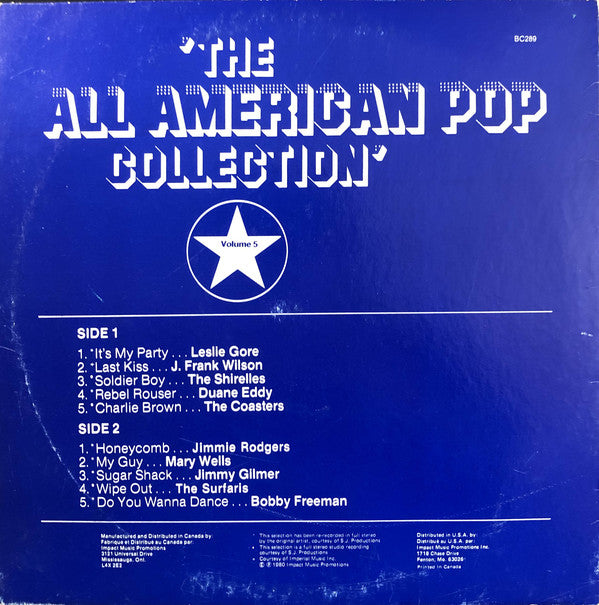 Various : The All American Pop Collection Volume 5 (LP, Comp)