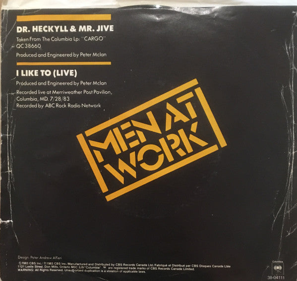 Men At Work : Dr. Heckyll & Mr. Jive (7")
