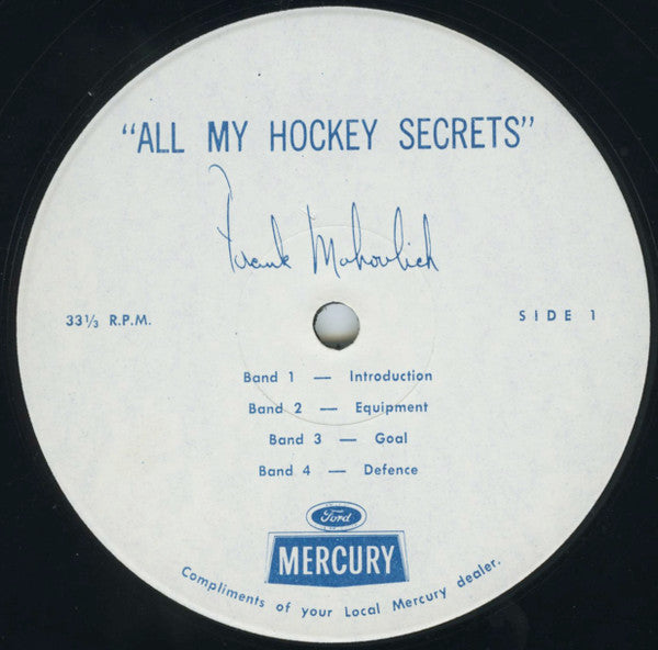 Frank Mahovlich : All My Hockey Secrets (LP)