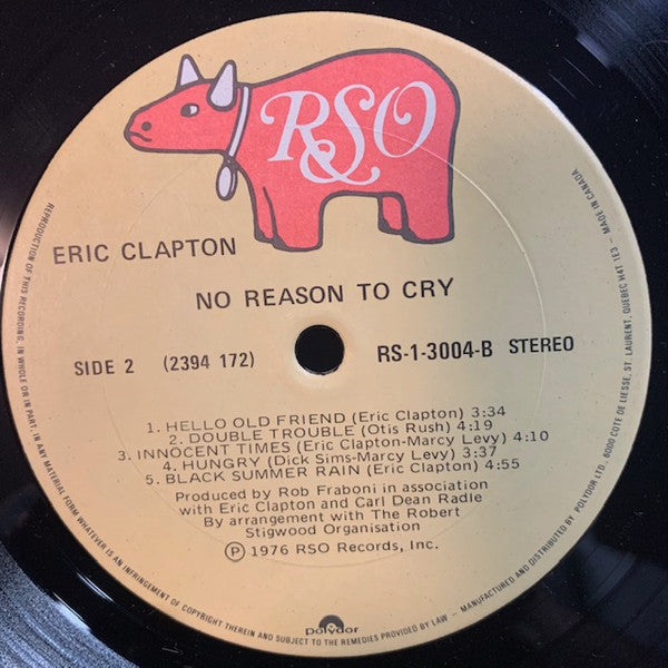 Eric Clapton : No Reason To Cry (LP, Album)