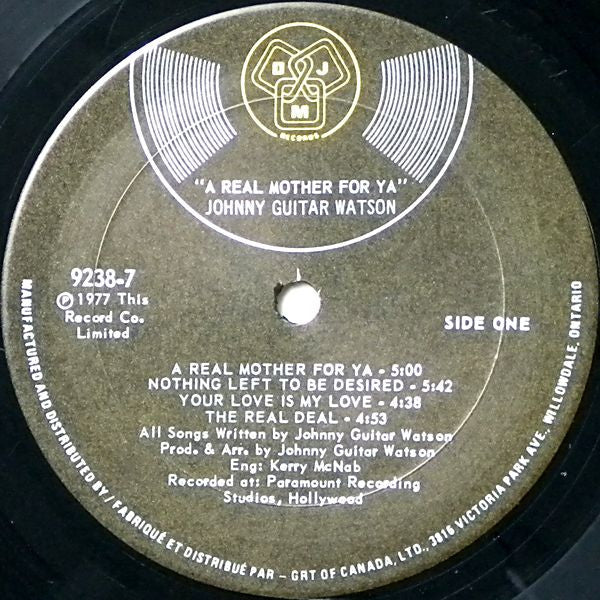 Johnny Guitar Watson : A Real Mother For Ya (LP, Album)
