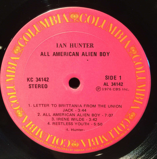 Ian Hunter : All American Alien Boy (LP, Album)