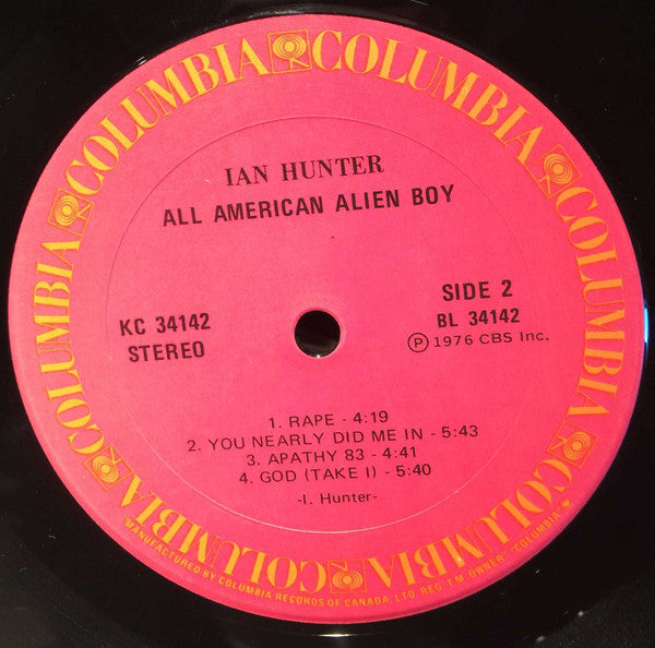 Ian Hunter : All American Alien Boy (LP, Album)