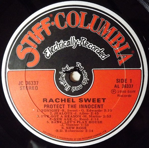 Rachel Sweet : Protect The Innocent (LP, Album)
