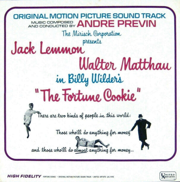 André Previn : The Fortune Cookie: Original Motion Picture Sound Track (LP, Album, Mono)