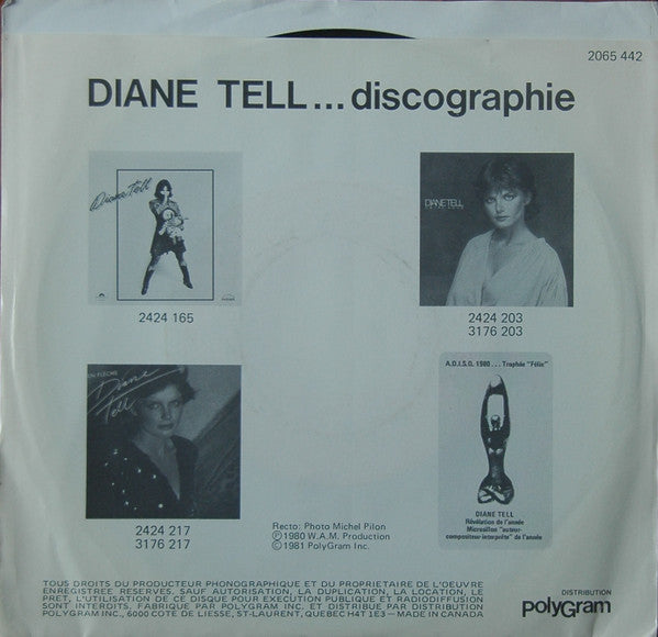 Diane Tell : Si J'Étais Un Homme (7", Single, Ltd)