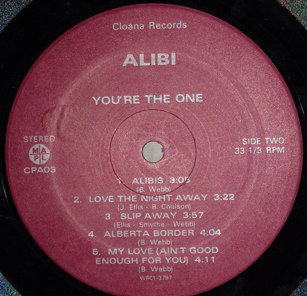 Alibi (20) : You're The One (LP, Album)