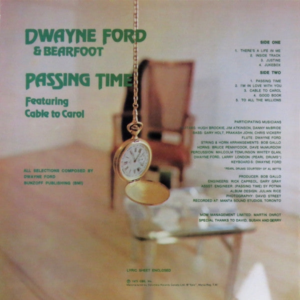 Dwayne Ford & Bearfoot : Passing Time (LP, Album)