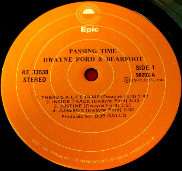 Dwayne Ford & Bearfoot : Passing Time (LP, Album)