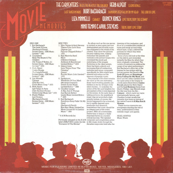 Various : Movie Memories (LP, Comp)
