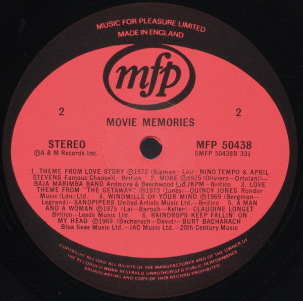 Various : Movie Memories (LP, Comp)