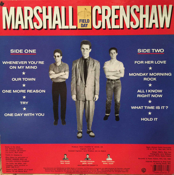 Marshall Crenshaw : Field Day (LP, Album)