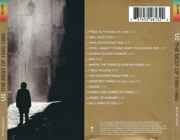 U2 : The Best Of 1980-1990 (CD, Comp, RM)