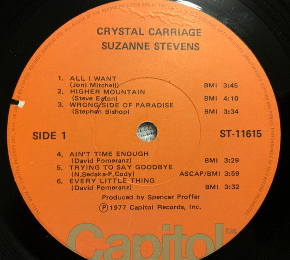 Suzanne Stevens : Crystal Carriage (LP, Album)