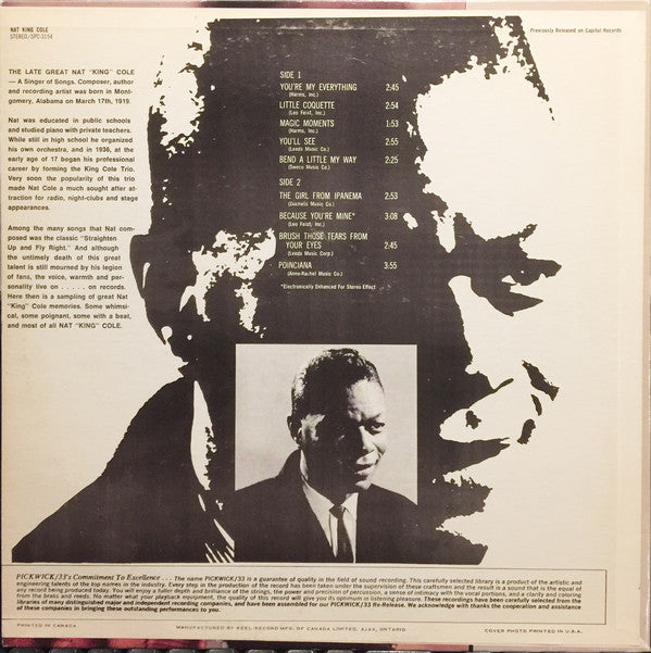 Nat King Cole : You're My Everything (LP, Comp, RE)
