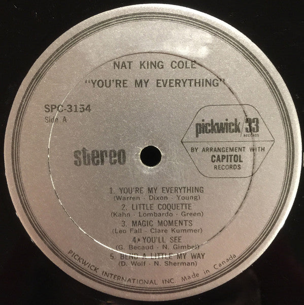 Nat King Cole : You're My Everything (LP, Comp, RE)