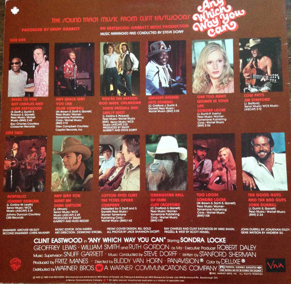 Various : The Sound Track Music From Clint Eastwood's Any Which Way You Can (LP, Album)