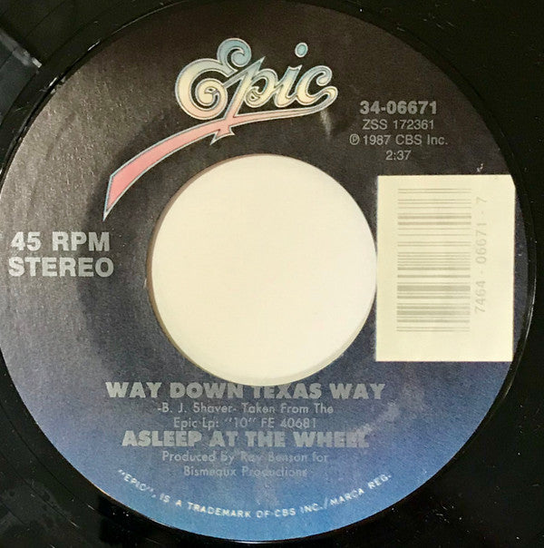 Asleep At The Wheel : Way Down Texas Way (7")