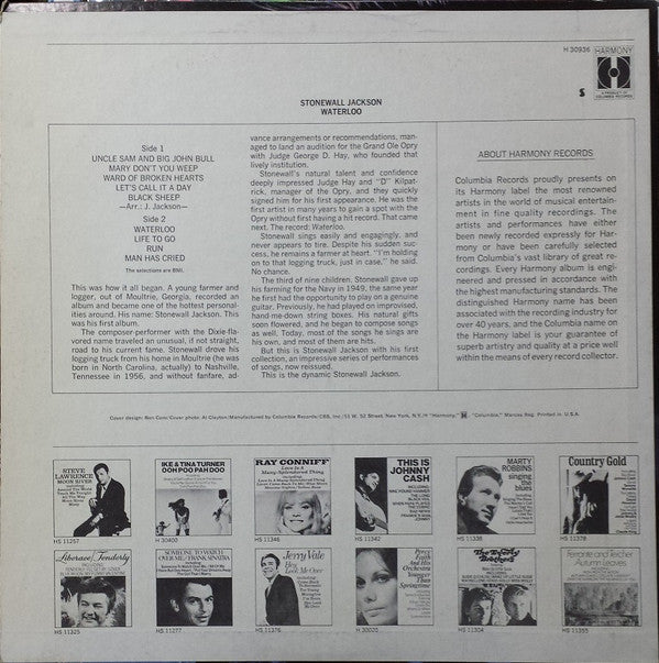Stonewall Jackson : Waterloo (LP, Album, RE, San)