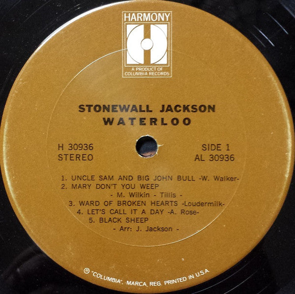 Stonewall Jackson : Waterloo (LP, Album, RE, San)
