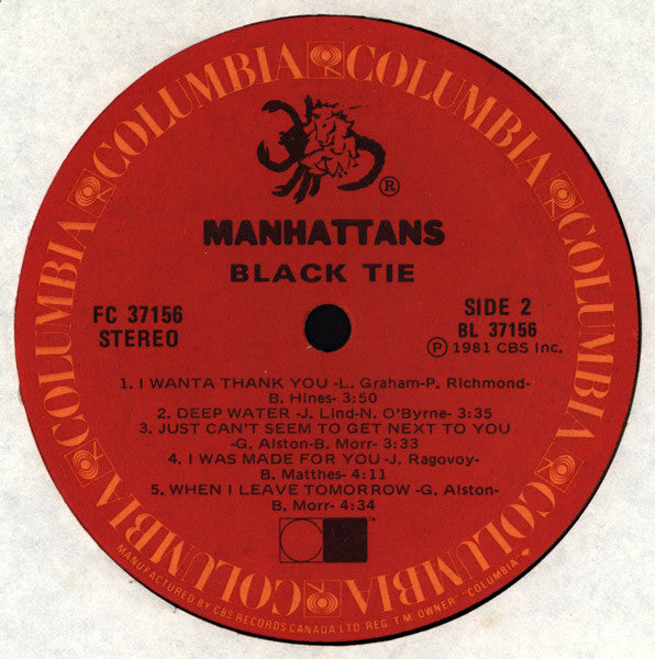 The Manhattans* : Black Tie (LP, Album)