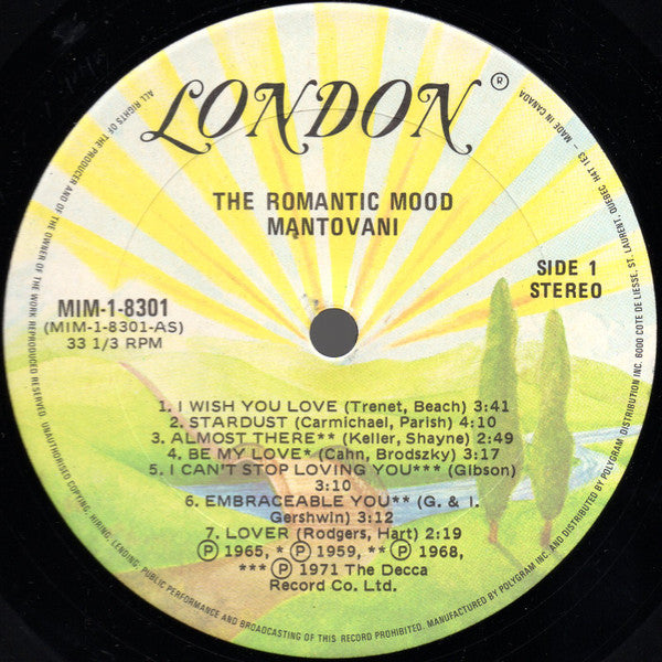 Mantovani : The Romantic Mood (LP)