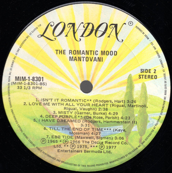 Mantovani : The Romantic Mood (LP)