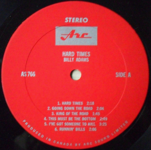 Mickey McGivern & The Mustangs (23) Featuring Billy Adams (12) : Hard Times (LP, Album)