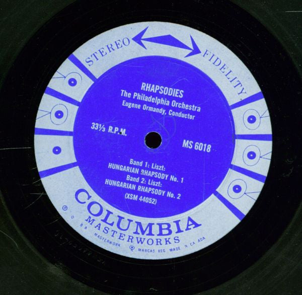 Eugene Ormandy Conducts The Philadelphia Orchestra / Franz Liszt, George Enescu : Rhapsodies (LP)
