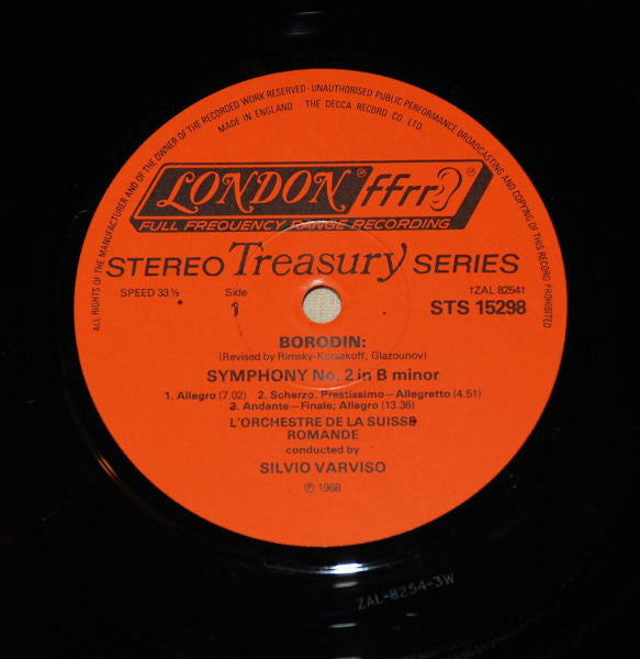 Borodin*, Tchaikovsky*, Silvio Varviso, L'Orchestre De La Suisse Romande : Symphony No. 2 / Francesca Da Rimini (LP, RE, RP)