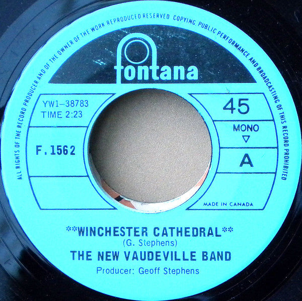 The New Vaudeville Band : Winchester Cathedral (7", Single, Mono)