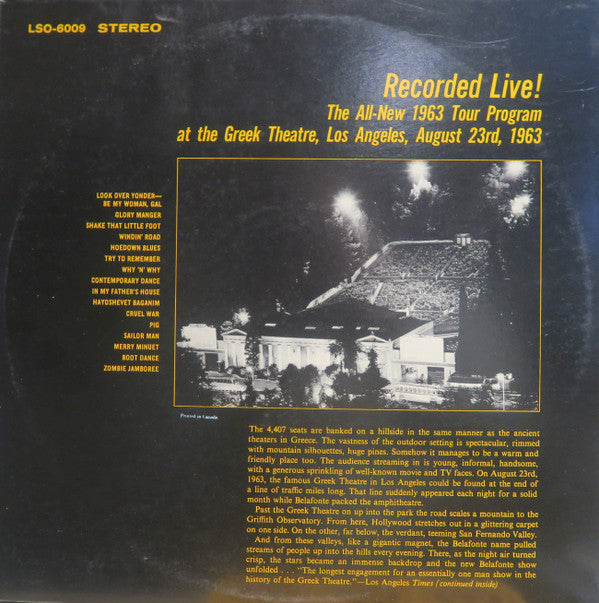 Harry Belafonte : Belafonte At The Greek Theatre (2xLP, Gat)
