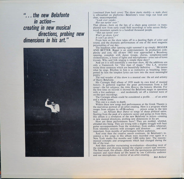 Harry Belafonte : Belafonte At The Greek Theatre (2xLP, Gat)