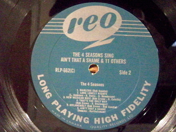 The 4 Seasons* : The 4 Seasons Sing Ain't That A Shame And 11 Others (LP, Album, Mono)