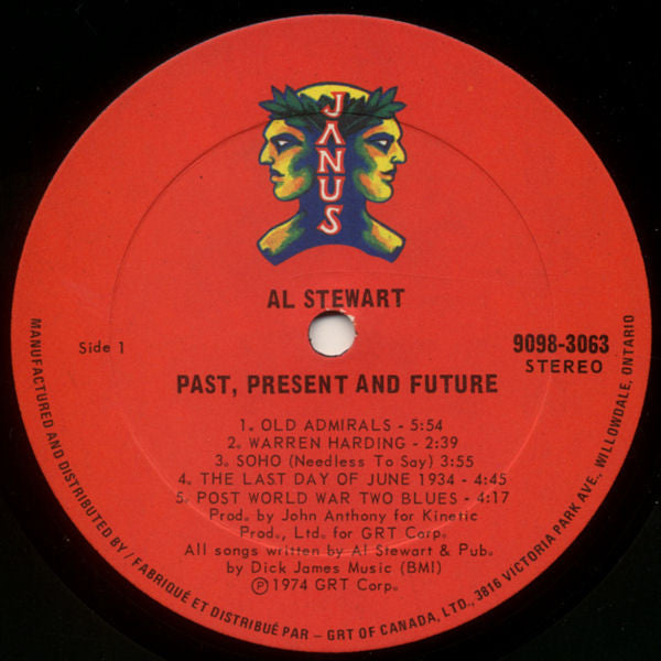 Al Stewart : Past, Present And Future (LP, Album)