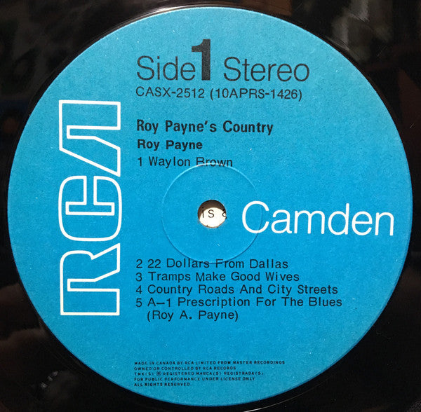 Roy Payne (2) : Roy Payne's Country (LP, Album)