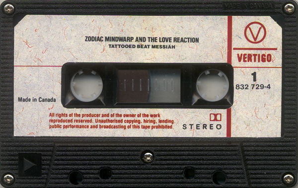 Zodiac Mindwarp And The Love Reaction : Tattooed Beat Messiah (Cass, Album, Dol)