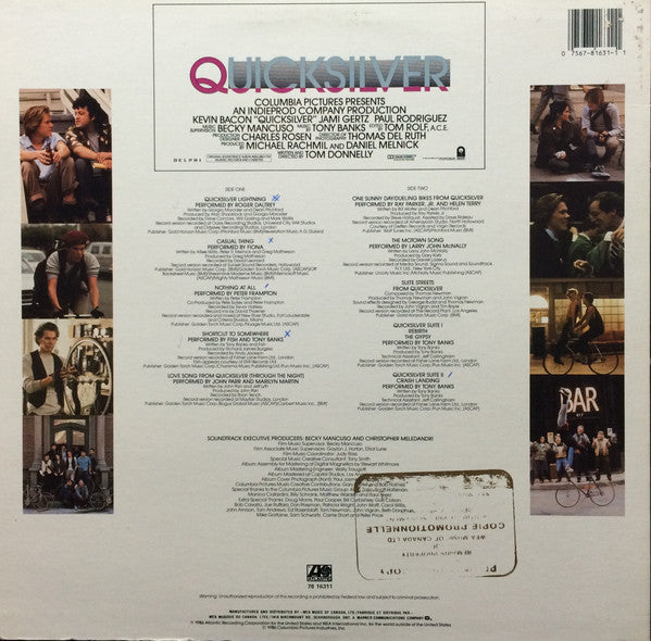 Various : Quicksilver (Original Motion Picture Soundtrack) (LP, Album)