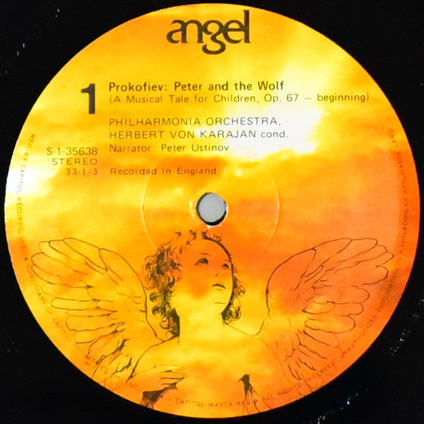 Peter Ustinov Narrator Herbert von Karajan Conductor Philharmonia Orchestra : Peter And The Wolf (LP, RE)