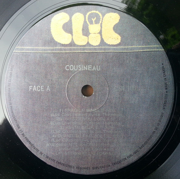 Cousineau : Cousineau (LP, Album)