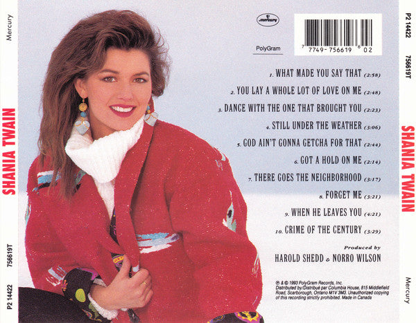 Shania Twain : Shania Twain (CD, Album, Club)