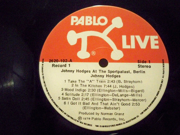 Johnny Hodges : At The Sportpalast, Berlin (2xLP)