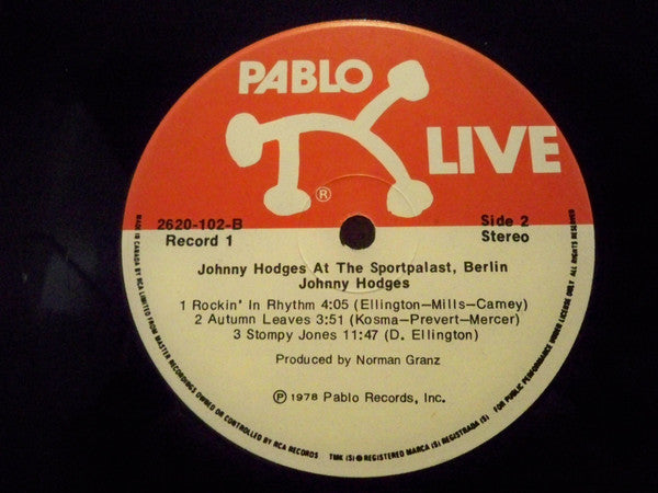 Johnny Hodges : At The Sportpalast, Berlin (2xLP)