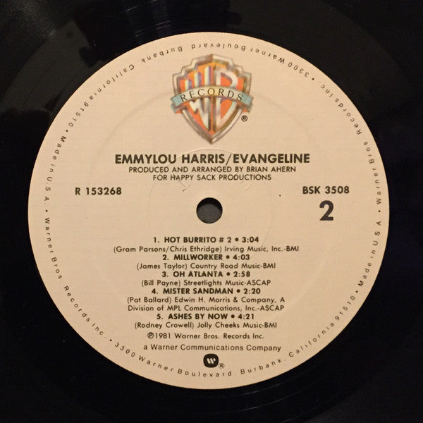 Emmylou Harris : Evangeline (LP, Album, Club, RCA)