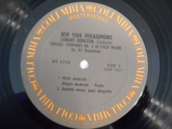 Sibelius*, Leonard Bernstein, New York Philharmonic* : Symphony No. 5 / Pohjola's Daughter (LP, Album, RP)