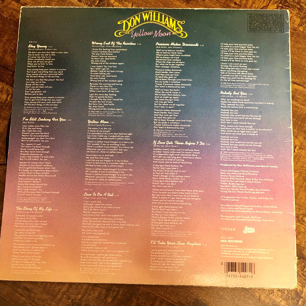 Don Williams (2) : Yellow Moon (LP, Album)