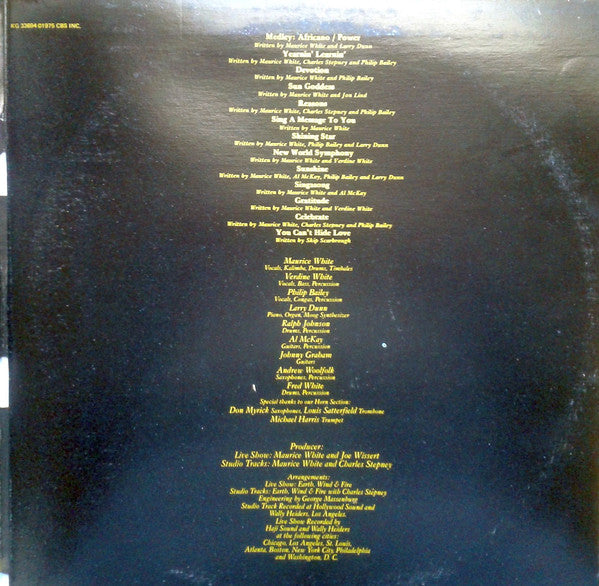 Earth, Wind & Fire : Gratitude (2xLP, Album, Gat)