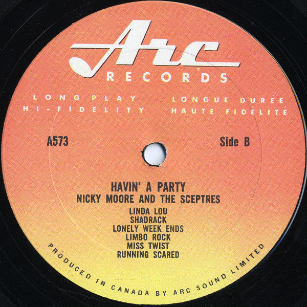 Nicky Moore (2) And The Sceptres (4) : Havin' A Party (And Other Dance Hits) (LP, Album)