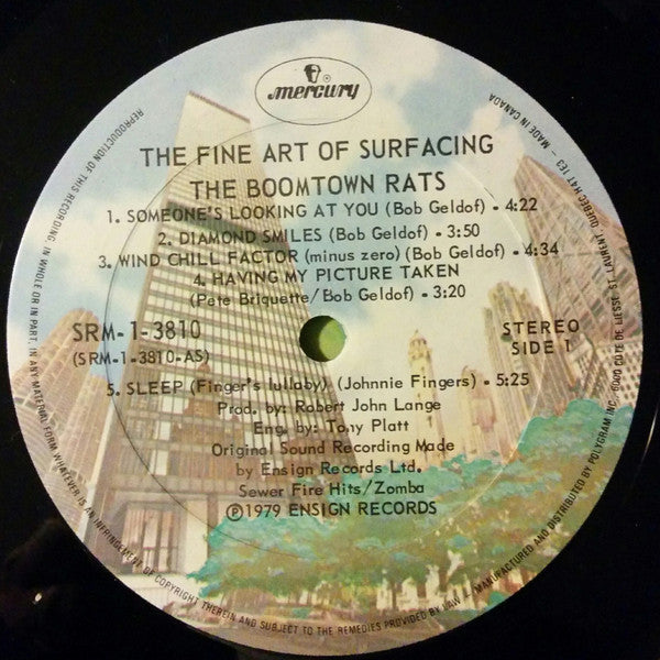 The Boomtown Rats : The Fine Art Of Surfacing (LP, Album)