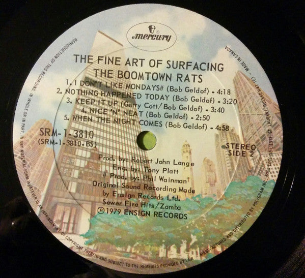 The Boomtown Rats : The Fine Art Of Surfacing (LP, Album)